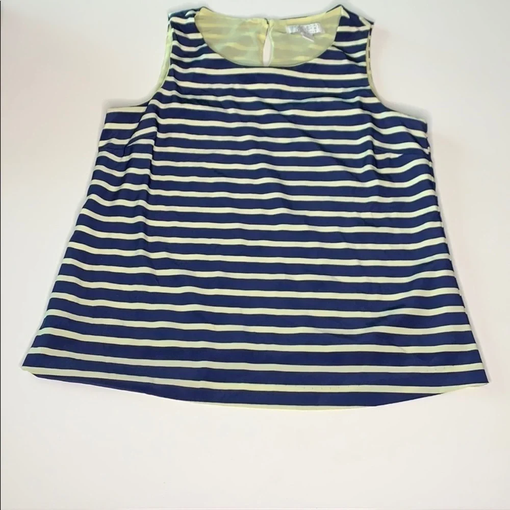 Forever 21 stripe tank top size small women’s green / navy - Picture 3 of 8